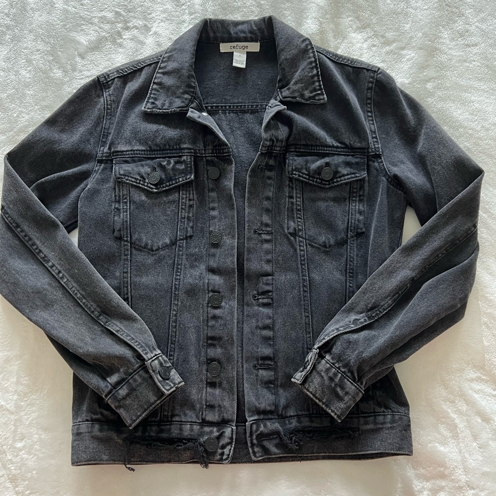Refuge Black Denim Jacket
